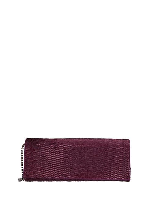 Borsa modello ENVELOPE in camoscio e strass GEDEBE | CRYSTAL ENVELOPE SUEDEVIOLA